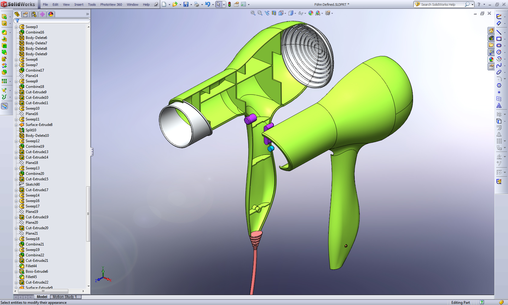 solidworks surfacing projects